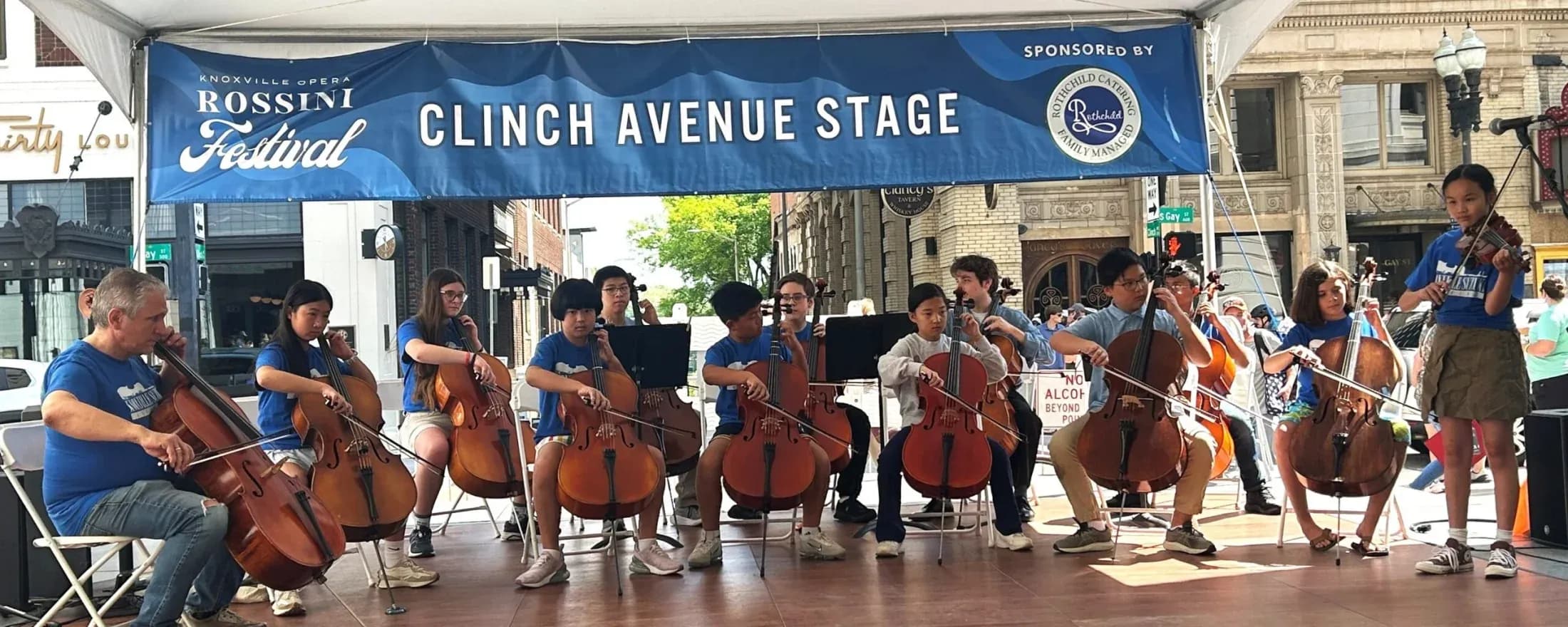 KSA students and teachers performing at Knoxville’s Rossini Festival