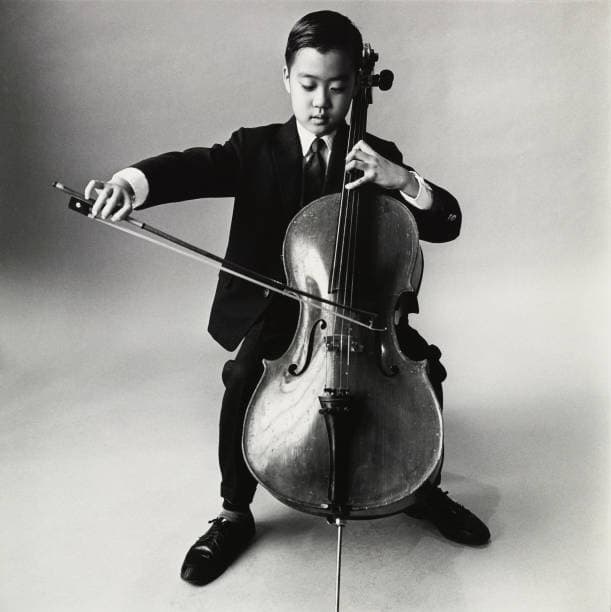 Yo Yo Ma as a child, playing the cello