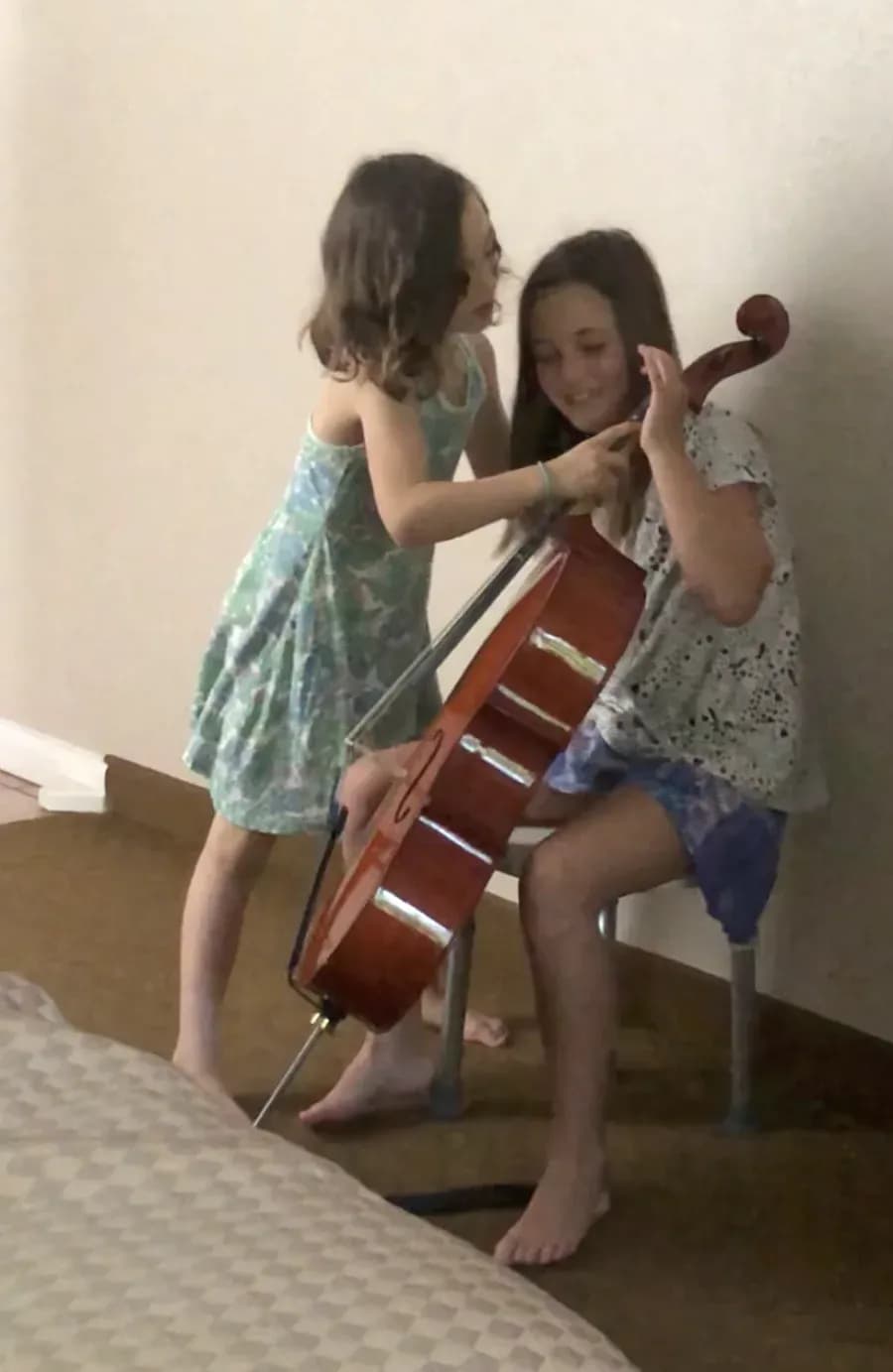 KSA students helping one another during a music activity