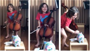 A series of images showing the sequence for repetition in practice of an isolated learning point.